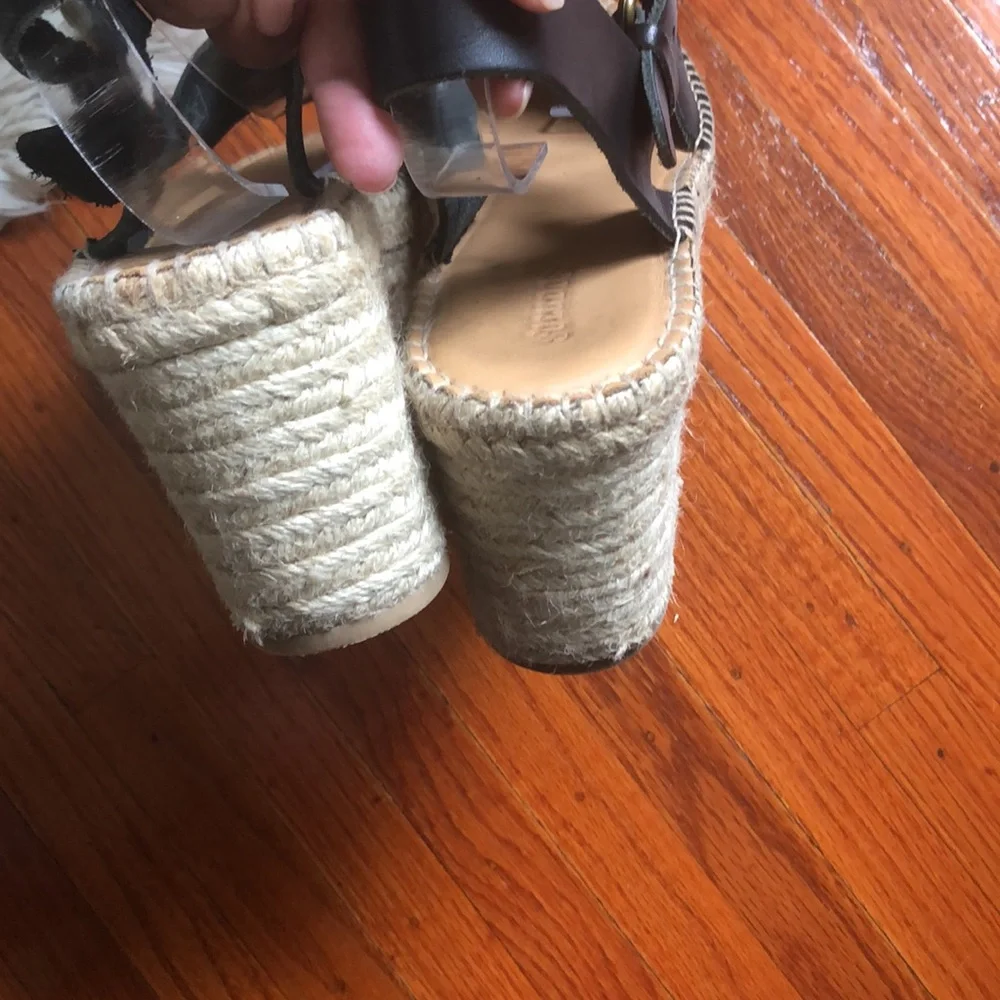 Soludos black wedge sandals